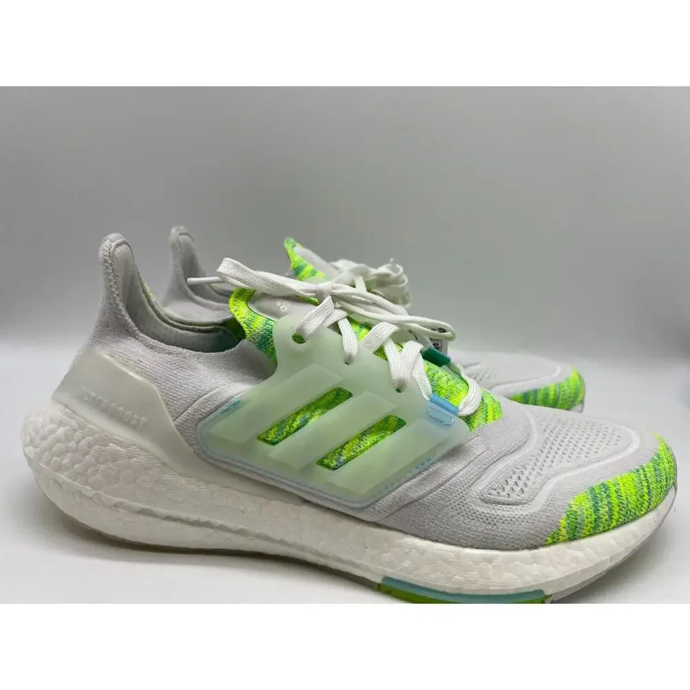 Adidas Ultraboost 22 Running Women's White Bliss Blue Volt GX5926 Size 9.5 NWT
